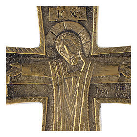 Kruzifix Jésus grand prêtre aus Messing Mönchen Bethléem 13x9,5 cm