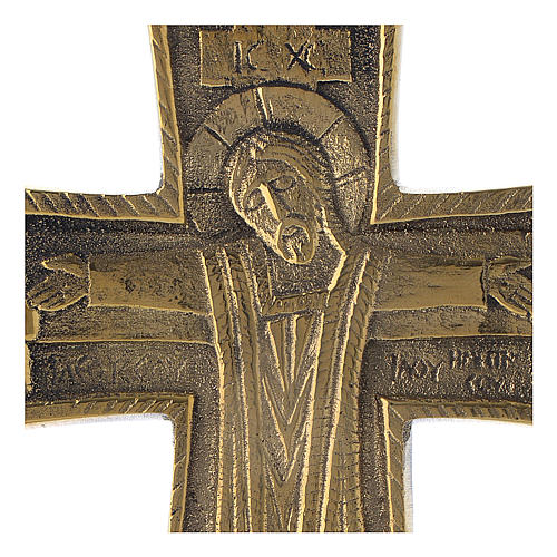 Kruzifix Jésus grand prêtre aus Messing Mönchen Bethléem 13x9,5 cm 2