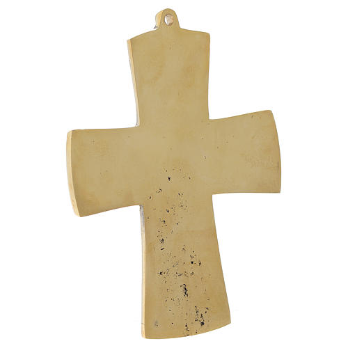 Krzyż Jésus grand prêtre Mnisi Bethleem mosiądz 13 X 9,5cm 3