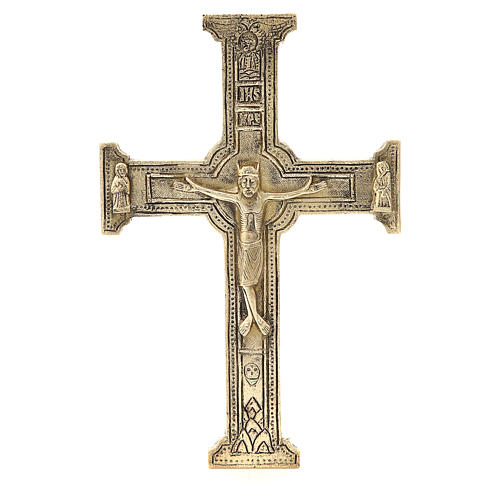 Cruz de Cristo latón Monjes Betlemme 29x19 cm 1