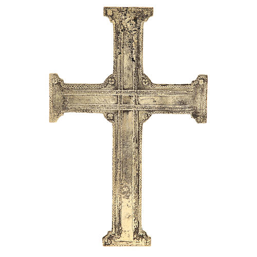 Cruz de Cristo latón Monjes Betlemme 29x19 cm 3