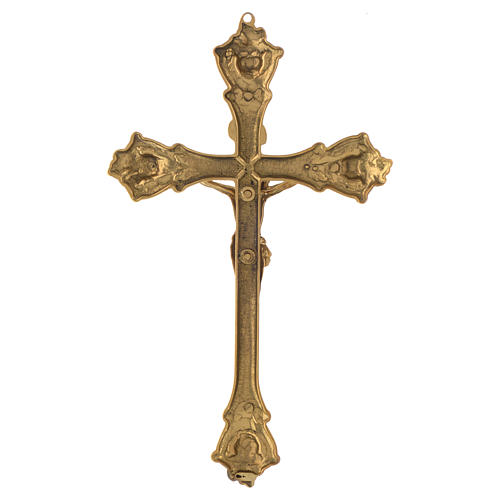 Kruzifix aus vergoldeten Messing 30cm 2