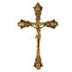 Kruzifix aus vergoldeten Messing 30cm s1