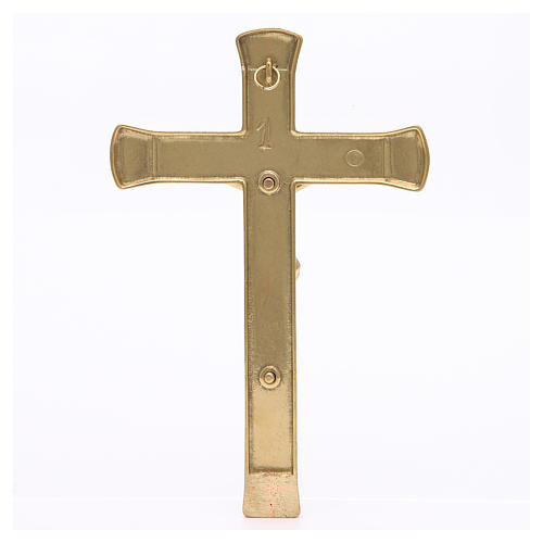 Crucifijo latón dorado 19 cm 2
