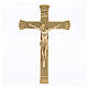 Crucifijo latón dorado 19 cm s1