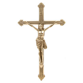 Crucifix 46 cm laiton doré