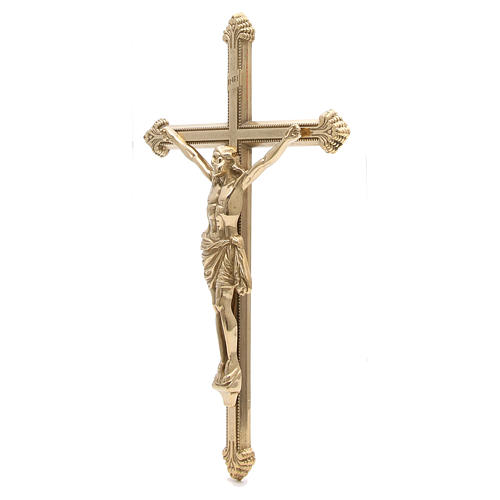 Crucifix 46 cm laiton doré 2