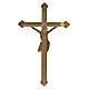 Crucifixo 46 cm latão dourado s4