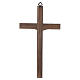 Wooden Crucifix with Body of Christ in Silver Metal 25 cm s2