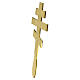Byzantine cross carved by hand in golden brass s3