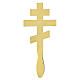 Cruz bizantina gravada à mão latão dourado s4