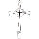Wall cross with 3 candle holders in glass 75x45 cm s1