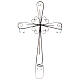 Crucifixo de parede metal decoro 3 porta-velas vidro 75x45 cm s1