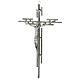 Crucifixo em metal prateado de parede h 65 cm s3