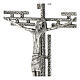Crucifixo em metal prateado de parede h 65 cm s4