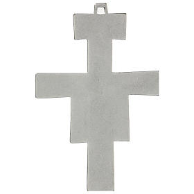 Cruz de São Damião de parede 12 cm zamak