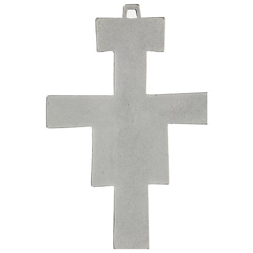Cruz de São Damião de parede 12 cm zamak 2