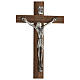 Croix en bois avec Christ en zamak 15 cm s2