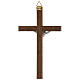 Croix en bois avec Christ en zamak 15 cm s3