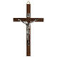Croce di legno con Cristo in zama 15 cm s1