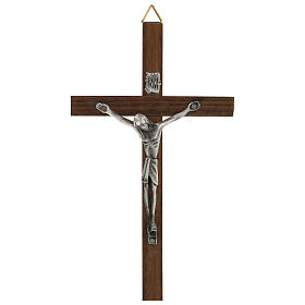 Cruz de madeira com Cristo de zamak 15 cm