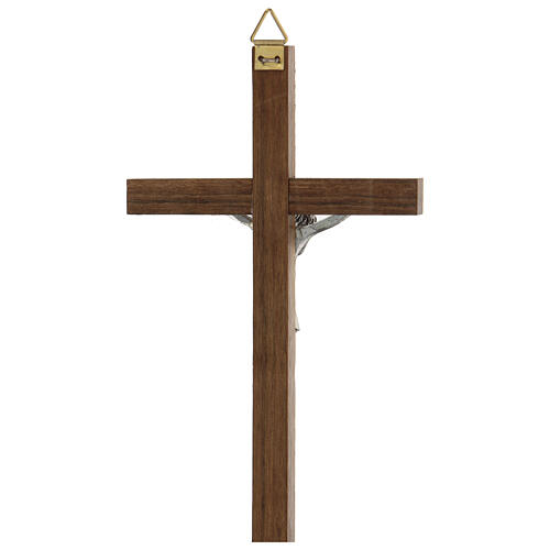 Wood cross with Christ in zamak, 15 cm 3