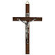 Wood cross with Christ in zamak, 15 cm s1
