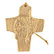 Wall cross with spike and grapes 3 3/4 in gold plated aluminium s1