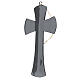 Kreuz zum Aufhängen aus glänzend grauem Emaillack, 20 cm s2