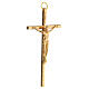 Golden metal crucifix classic style 11 cm s2
