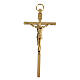 Traditional cross of gold plated metal 8 cm s1