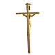 Traditional cross of gold plated metal 8 cm s2