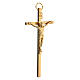 Traditional cross of gold plated metal 8 cm s3