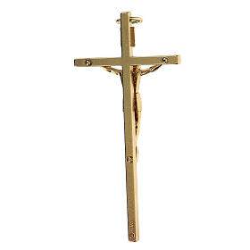 Traditional cross golden metal 8 cm