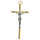 Kreuz aus vergoldetem Metall mit Christuskőrper, 11 cm s1