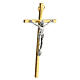 Golden cross with metal body of Christ 11 cm s2