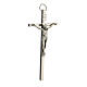 Klassisches Kreuz aus versilbertem Metall, 8 cm s2
