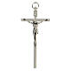 Classic cross, silver-plated metal, 8 cm s1
