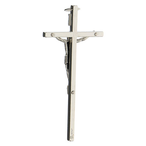 Croce classica metallo argentato 8 cm  3