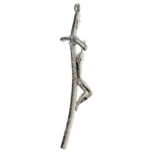 Croix pastorale métal argenté 14 cm 3