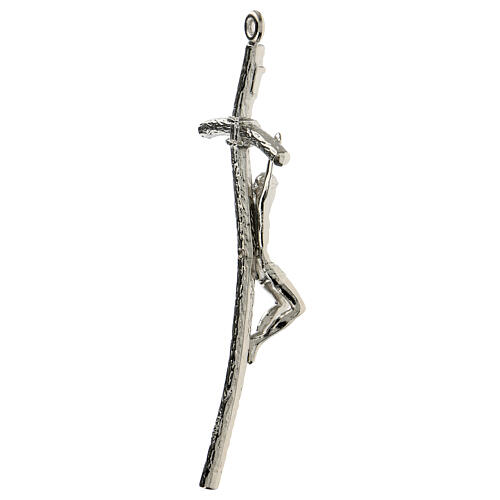 Krzyż pastoralny, metal posrebrzany, 14 cm 3