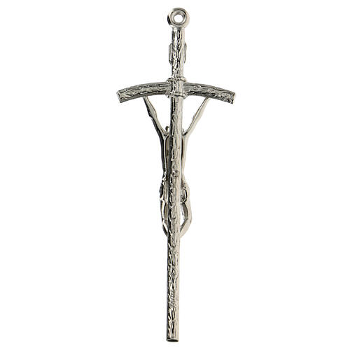 Krzyż pastoralny, metal posrebrzany, 14 cm 4