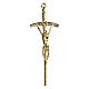 Crucifijo pastoral metal dorado 14 cm s1