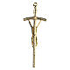 Crucifijo pastoral metal dorado 14 cm s3