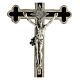 Enamelled brass trefoil cross for priests 16x8 cm s2