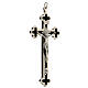 Budded cross for priests, brass, 14x6 cm s3