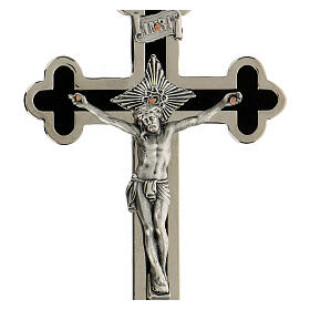 Crucifijo para sacerdotes trilobulado latón 14x6 cm