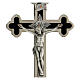 Crucifijo para sacerdotes trilobulado latón 14x6 cm s2
