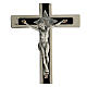Cruz para sacerdotes lineal latón esmaltado 14x6 cm s2