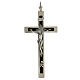 Priest cross in enameled brass 14x6 cm s1
